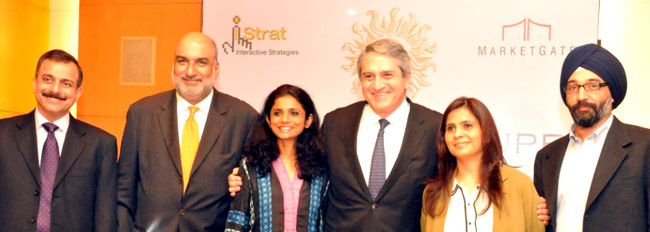 Shripad Nadkarni, CEO, MarketGate, Nakul Chopra, CEO South Asia for Publicis Worldwide, Sharda Agarwal, Executive Director, MarketGate, Jean-Yves Naouri, Chief Operating Officer of Publicis Groupe and Executive Chairman of Pub