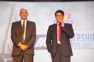 Srinivasan K Swamy with I&B Minister Manish Tewari