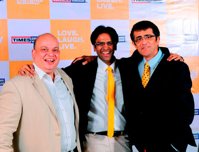 Ajay-Trigunayat,-Harsh-Sheth-&-Sunil-Lulla-at-the-launch-of-ROMEDY-NOW